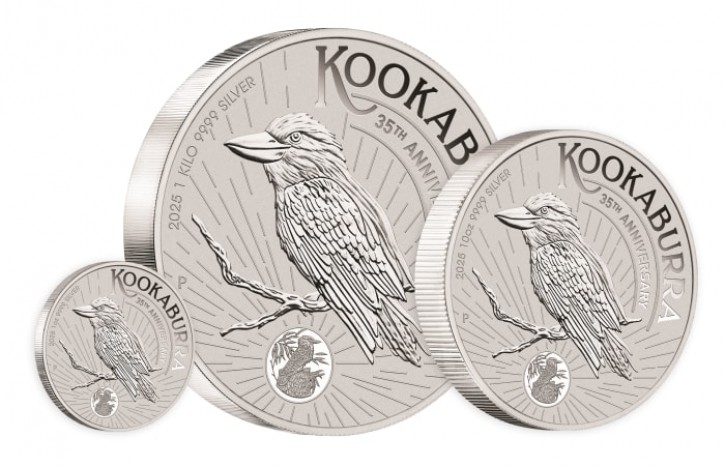 1 oz Silber Perth Mint Kookaburra 2025 35th Anniversary in Original-Kapsel Australien / Australia aktuell mit Charles Effigy