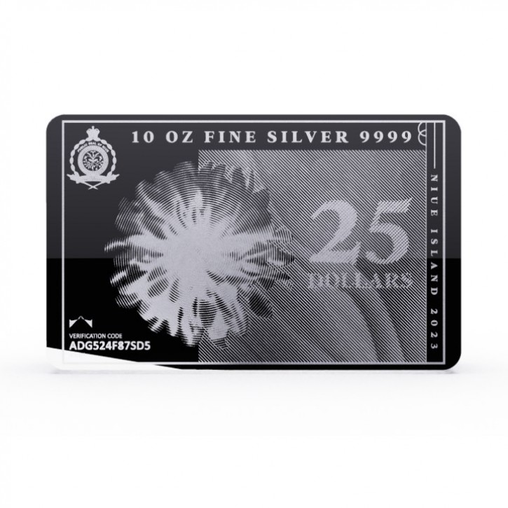 10 oz Silber Banknote mit Laser Gravur " SilverNote 2023 " - 25 Dollar Niue ( diff.besteuert nach §25a UStG )