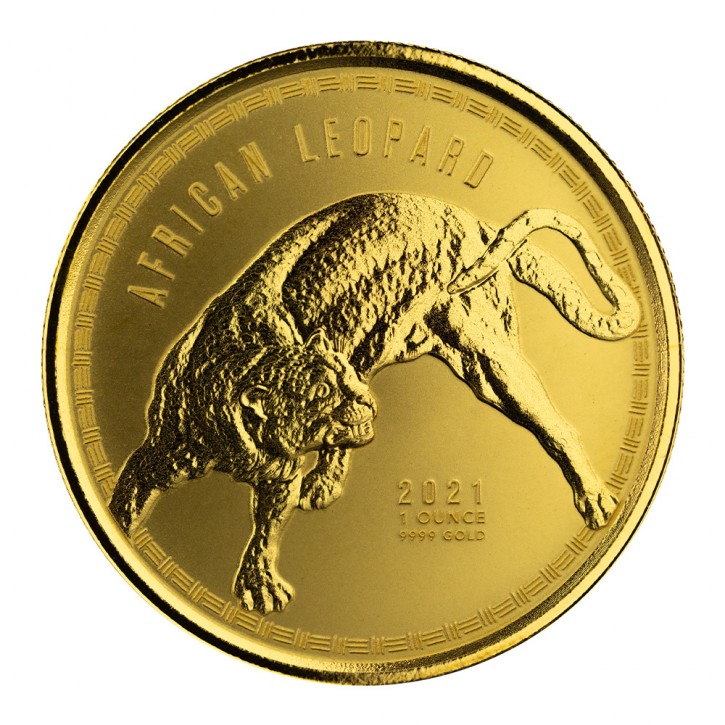 1 oz Gold Proof Ghana Leopard 2021 inkl. Box / COA - max 100 - geprägt by Scottsdale Mint
