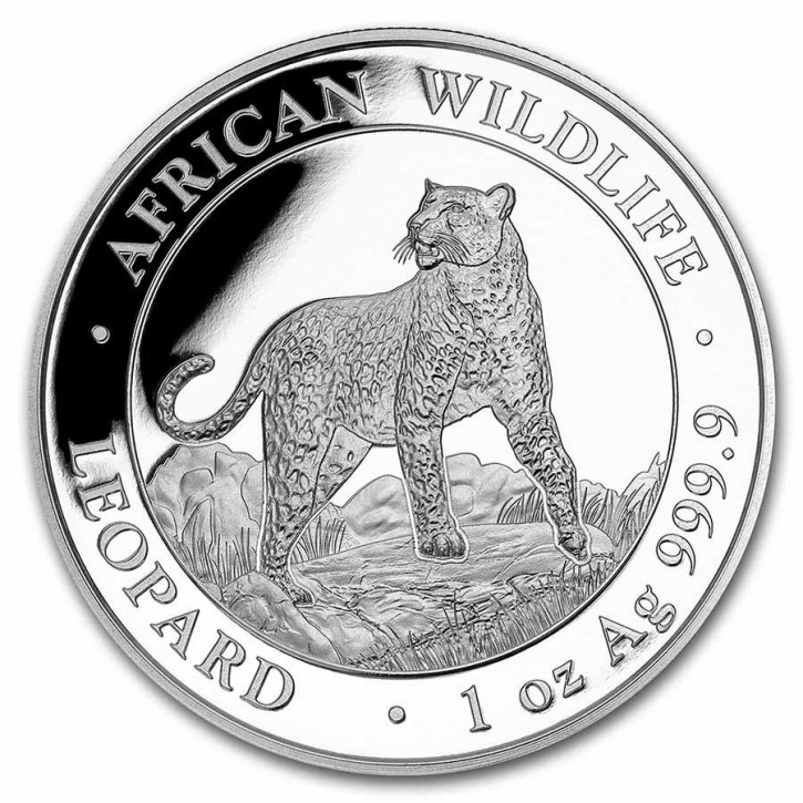 10 X 1 oz Silber Somalia Leopard 2022 ( diff.besteuert nach §25a UStG )