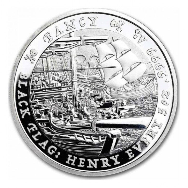 5 oz Silber Perth Mint " Black Flag: The Fancy  " in Kapsel ( diff-besteurt §25a UStG )