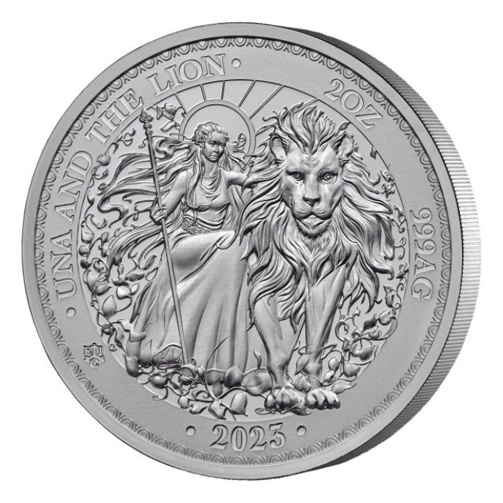2 oz Silber St. Helena Una & Lion 2023 - max. 1000 ( diff-besteuert §25a UStG )