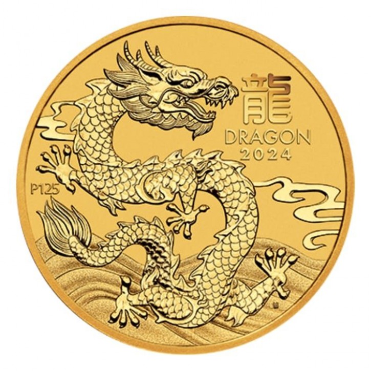 1/4 oz Gold Perth Mint " Lunar III Drache / Dragon 2024 " in Kapsel