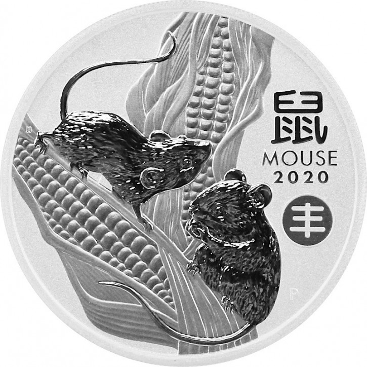 1 oz Silber Perth Mint Lunar Maus / Mouse 2020 " Chinese Privy " in Kapsel ( diff.besteuert nach §25a UStG )