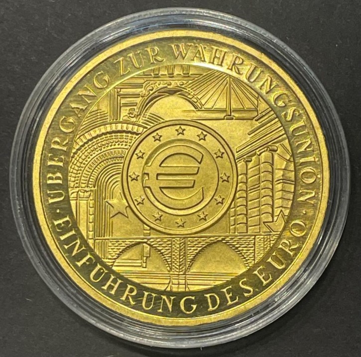 J = Hamburg: 1 oz Gold Deutschland 200 Euro Deutschland 2002 - Einführung des Euro ( Münze in Original-Kapsel / ohne Box )