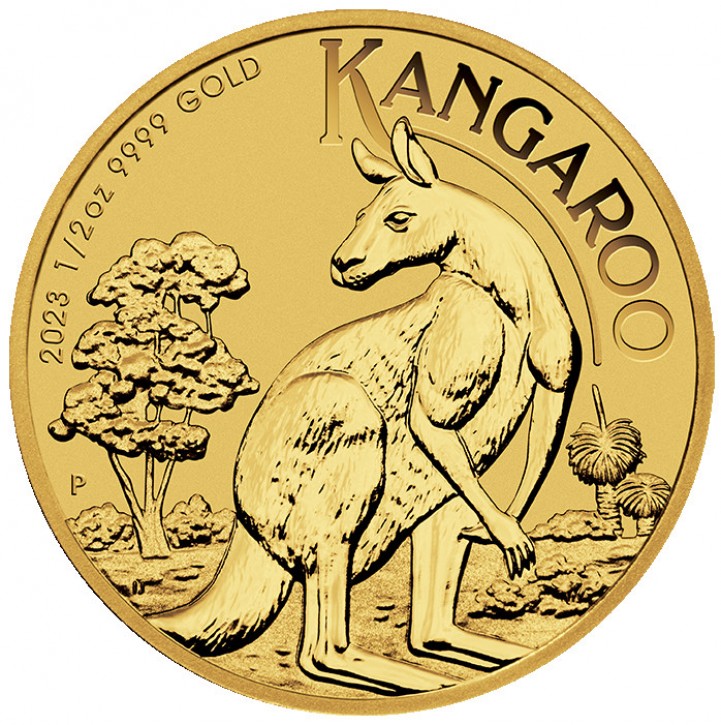 1/2 oz Gold Känguru 2023 in Kapsel ( Queen Effigy 1952-2022 )