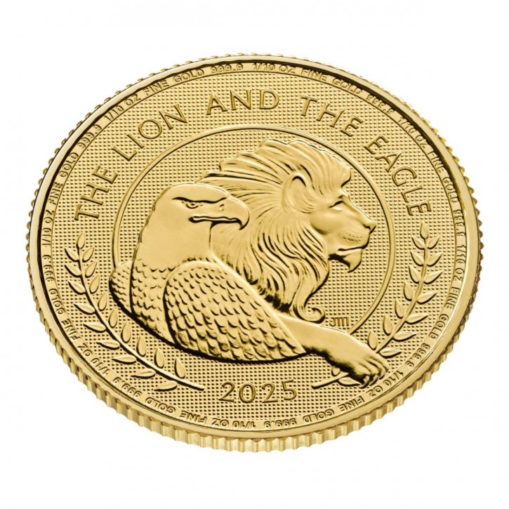 1/10 oz Gold Grossbritannien / UK  " The Lion and The Eagle "