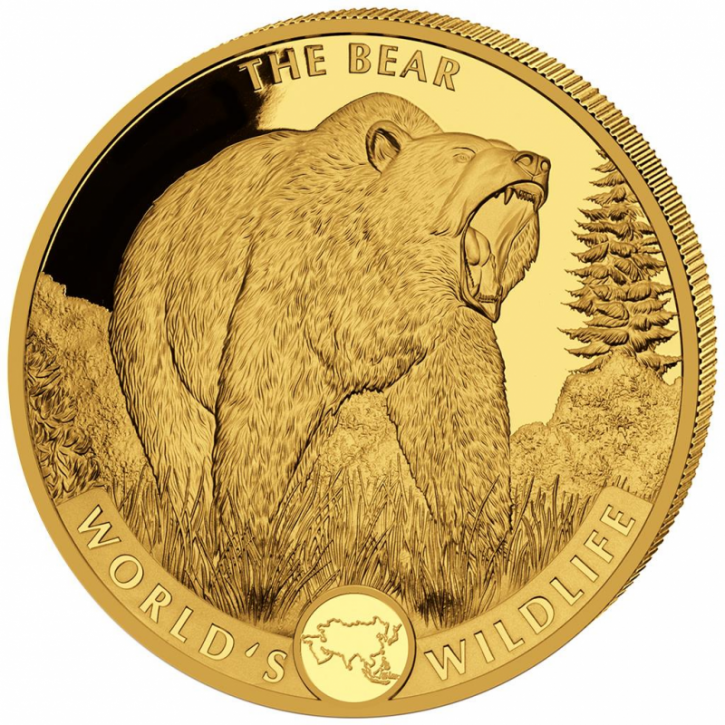1 oz Gold Congo World's Wildlife 2022 Bär / Bear - max 1.000 Stk
