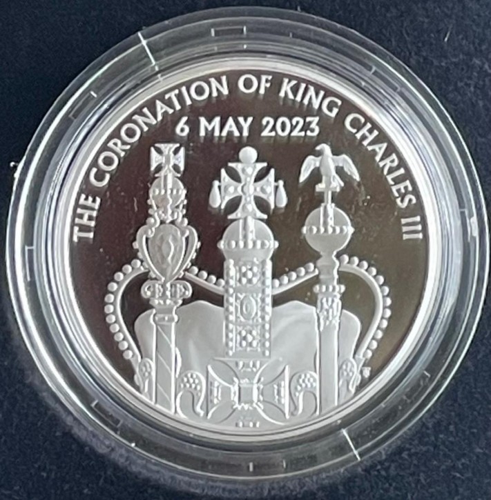 1 oz Silber UK Royal Mint PROOF The Crown / Coronation of His Majesty King Charles III inkl. Booklet / COA / Box und Aussenkartonage ( diff.besteuert nach §25a UStG )
