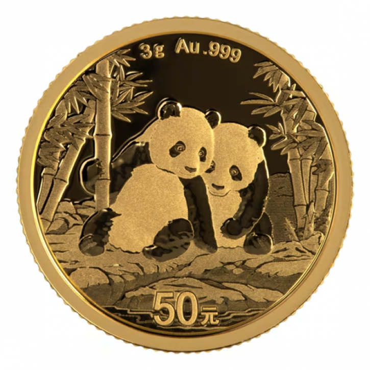 3 Gramm Gold Panda 2026 in Folie - 50 Yuan