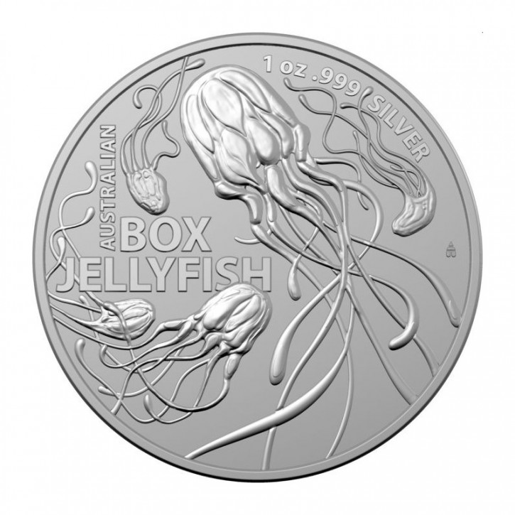 1 oz Silber Australien Box Jellyfish 2023 " Dangerous Animals Series " in Kapsel ( diff.besteuert nach §25a UStG )