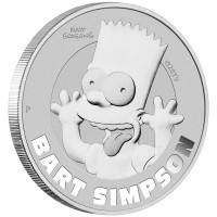 1 oz Silber Perth Mint " Bart Simpson 2022 " in Kapsel - max 25.000 ( diff.besteuert nach §25a UStG )