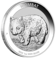 1 oz Silber Perth Mint Wombat 2022 - 2te Ausgabe - max 25.000 ( diff.besteuert nach §25a UStG )