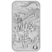 1 oz Silber Perth Mint Rectangular Barren Dragon / Drache 2022 ( diff.besteuert nach §25a UStG )