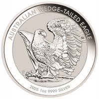 1 oz Silber Australien Wedge-Tailed Eagle 2025 Perth Mint inkl. Charles Effigy