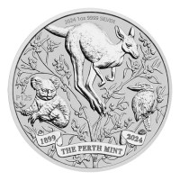 1 oz Silber Perth Mint 2024 - 125 Jahre Anniversary - max. 150.000 ( diff.besteuert nach §25a UStG )