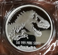 5 oz Silber Jurassic Park Premium Uncirculated - max 500 ( diff.besteuert nach §25a UStG )