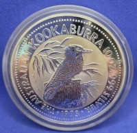 10 oz Silber Kookaburra 1993 in Kapsel ( diff.besteuert nach §25a UStG )