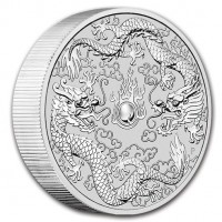 10 oz Silber Perth Mint Double Dragon in Kapsel - max 888 Stk ( diff.besteuert nach §25a UStG )