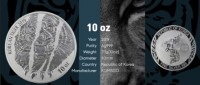 10 oz Silber Korea " Tiger " in Kapsel  2019 2te Ausgabe - max Auflage 300