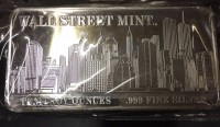 10 oz Silber USA 2002 Wallstreet Mint mit World Trade Center / angelaufen  ( diff.besteuert nach §25a UStG )