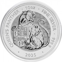 10 oz Silber Royal Mint / United Kingdom " Royal Tudor Beast Queen's Panther "  ( diff.besteuert nach §25a UStG )