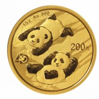 15 Gramm Gold Panda 2022 in Folie Privy 40 years