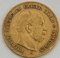 5 Mark Gold Preussen Wilhelm I - 1877 Prägestätte A ( 1,79 Gramm Gold fein )