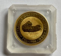 1/2 oz Gold Perth Mint " Nugget 1988 - Hand of Faith " in Kapsel