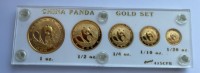 1.9 oz Gold China Panda 1988 Set