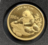 1 oz Gold China Panda 1998 in Kapsel