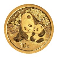 1 Gramm Gold Panda 2024 in Folie - 10 Yuan