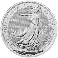 1 oz Silber Grossbritannien Britannia Charles Effigy 2024 ( diff.besteuert nach §25a UStG )