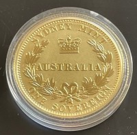 Australian Sovereign 2005 in Kapsel ( 7,32 Gramm Gold fein )