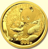 1 oz Gold China Panda 2005 in Kapsel