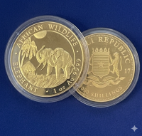 1 oz Gold Somalia Elefant 2017
