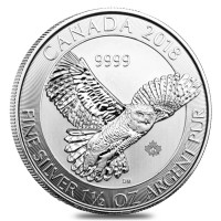 1,5 oz Silber Canada Snowy Owl 2018 ( diff.besteuert nach §25a UStG )