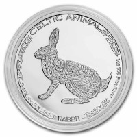 1 oz Silber Chad 2021 Celtic Animals Series Rabitt - max. Mintage 5.000 ( diff.besteuert nach §25a UStG )