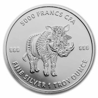 1 oz Silber Chad 2022 Mandala Warzenschwein/ Warthog - max. Mintage 10.000 ( diff.besteuert nach §25a UStG )