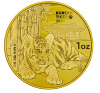 1 oz Gold Korean Tiger 2021 - max. 300 ( Komsco )