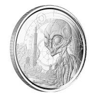 1/2 oz Silber Ghana Scottsdale Mint ALIEN  " We Are Here "  - max. 4.000 ( diff.besteuert nach §25a UStG )