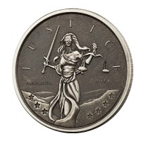 1 oz Silber Gibraltar Scottsdale Mint Lady Justice Antique Finish in Kapsel - max 5.000 Stk ( diff.besteuert nach §25a UStG )