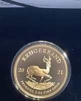 2 oz Proof Gold South African Krügerrand 2021 inkl. Box / COA