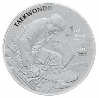 1 oz Silber Südkorea 2021 Taekwondo - max. 5000 Komsco