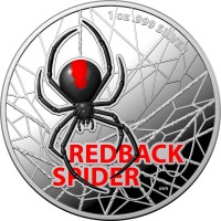 1 oz Silber Australien Redback Spider Proof Color " Dangerous Animals Series " in Kapsel / Box - max. 1000 ( diff.besteuert nach §25a UStG )