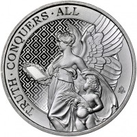 1/10 oz Platin St. Helena Queen's Virtues " Truth " 2022