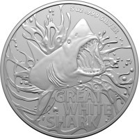 5 oz Silber Australien Royal Australian Mint White Shark - max 1000 ( diff.besteuert nach §25a UStG )