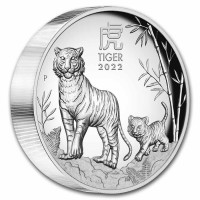 5 oz Silber Australien 2022 Lunar Tiger III High Relief in Box/COA/Kapsel Perth Mint - max 388 ( diff.besteuert nach §25a UStG )