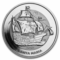 1 oz Silber British Virgin Islands " Santa Maria "  Reverse Frosted BU - max. Mintage 10.000