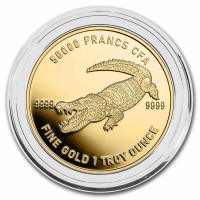 1 oz Gold Chad " Mandala Crocodile / Krokodil 2022 " in Kapsel - max. Auflage 100